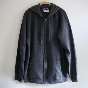 Hanes Dark Grey Full-Zip Hoodie Sweatshirt